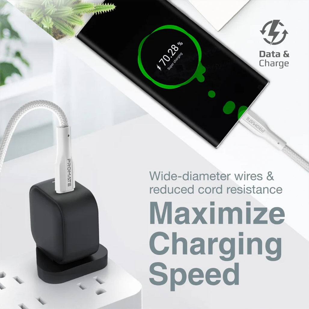 Promate XCord-CC - High Tensile Strength Data & Charge USB-C Cable
