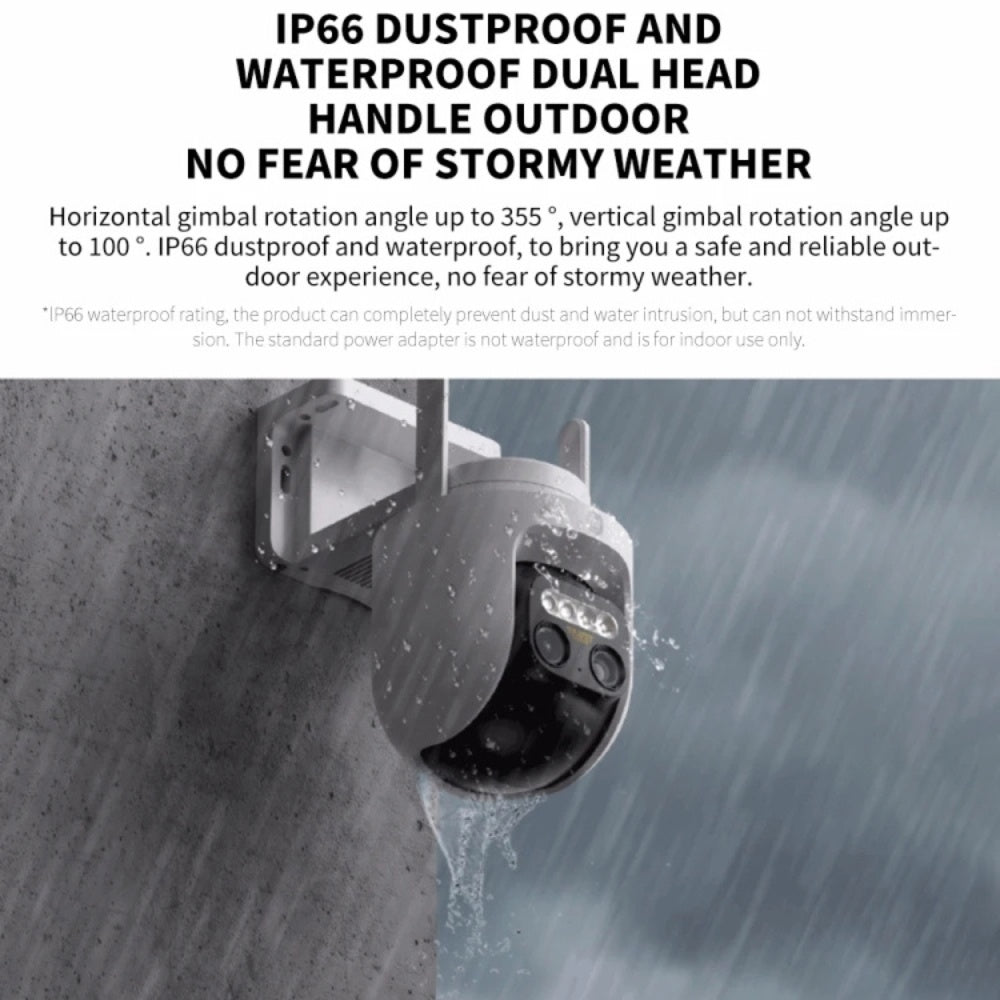 Xiaomi Outdoor Camera CW700S – Dual 4MP Lenses, 9x Hybrid Zoom, 2.5K UHD, Smart Night Vision, IP66 Weatherproof, Human & Vehicle Detection