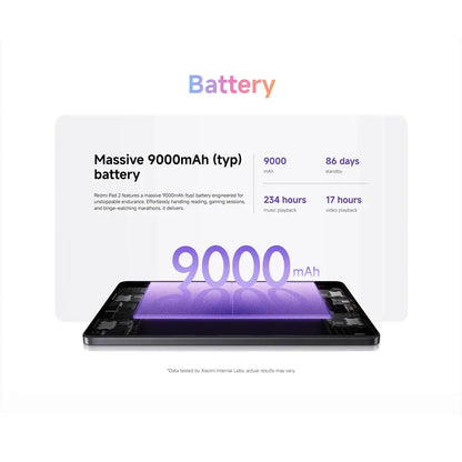 Xiaomi Redmi Pad 2 – 8GB Ram - 256GB Storage - 11″ 2.5K Tablet, Helio G100 Ultra, 9,000 mAh with Cover  (2 Years Warranty)