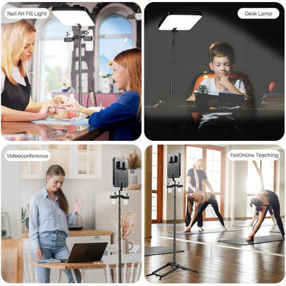 Portable Broadcast Light YY-33 – 14" LED Selfie & Video Lighting Kit with Adjustable Tripod, Phone Holder, and 4000mAh Battery