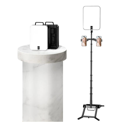 Portable Broadcast Light YY-33 – 14" LED Selfie & Video Lighting Kit with Adjustable Tripod, Phone Holder, and 4000mAh Battery