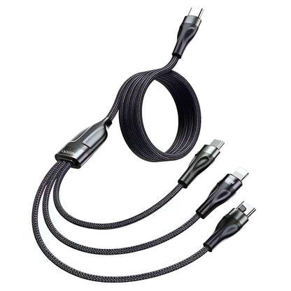 Yesido CA89 3in1 Type-C to Type-C + Lightning 20W + Micro Charging Cable 1.2m - Pixel Zones