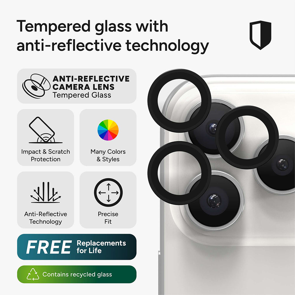 ZAGG Camera Rings – Lens Protection for iPhone 17 Pro Series