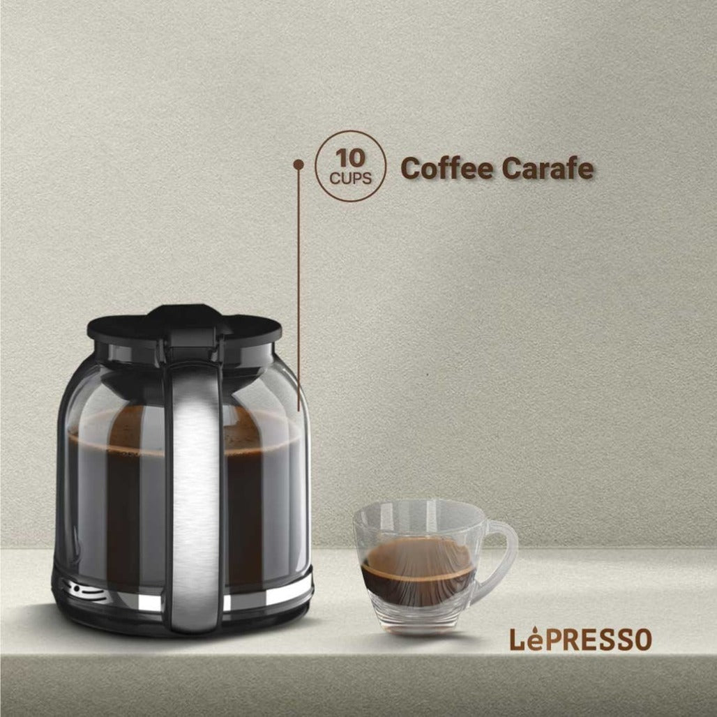LePresso Dual Brew Drip Coffee & Espresso Machine - Black - LPCFFM0002-BK