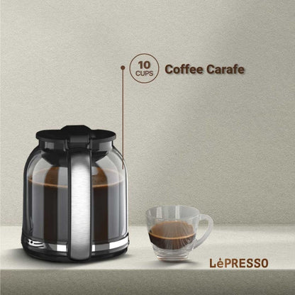 LePresso Dual Brew Drip Coffee & Espresso Machine - Black - LPCFFM0002-BK