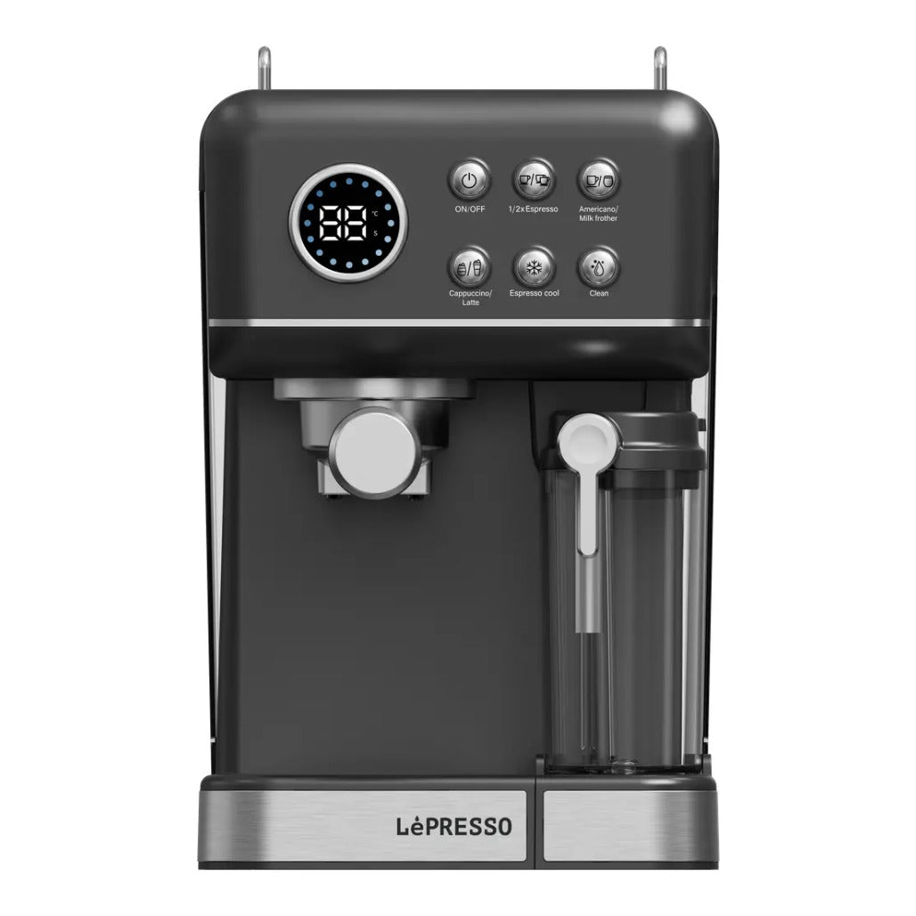 Lepresso Marzette Coffee Maker with Milk Tank - Black