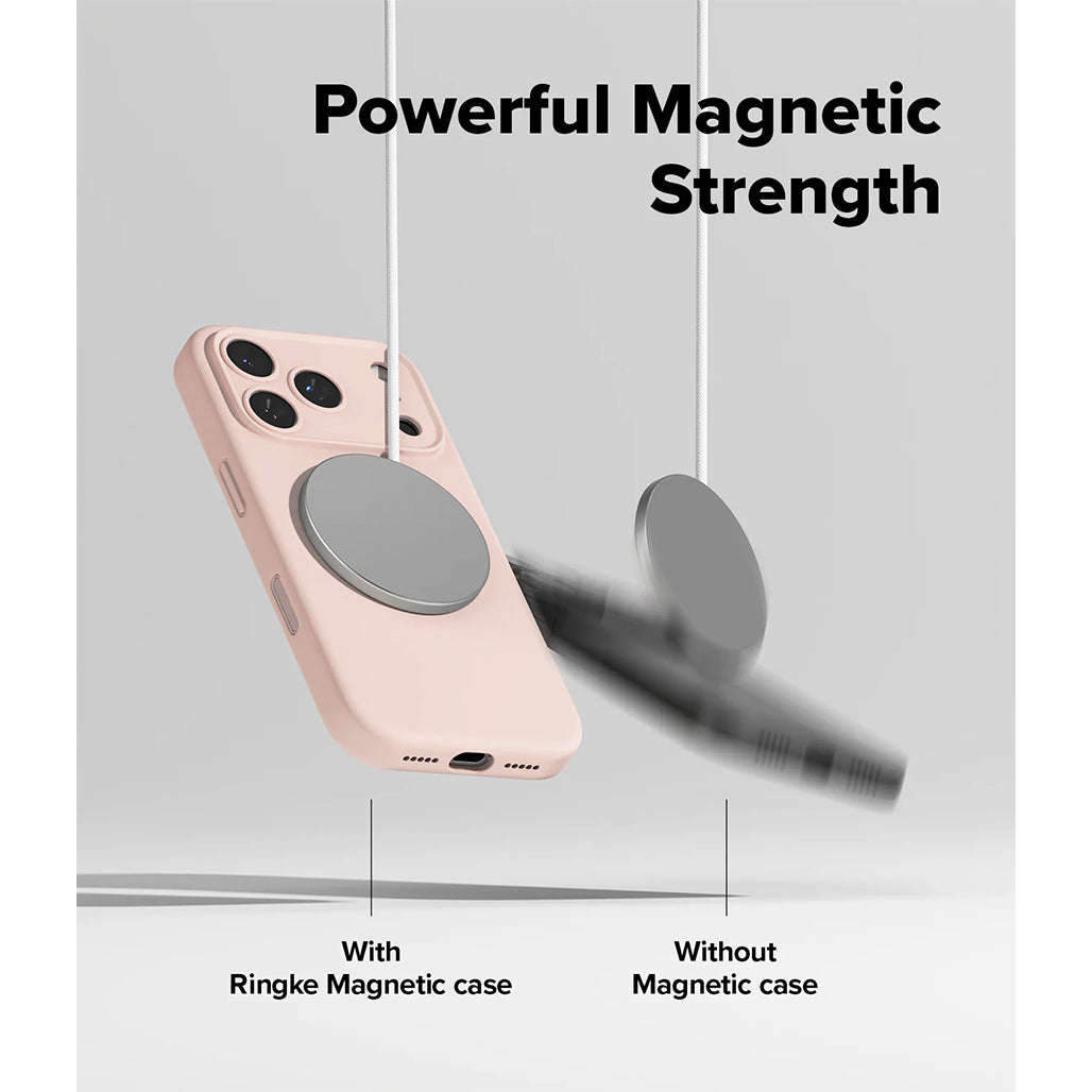 Ringke Silicone Magnetic Case - iPhone 17 Pro / iPhone 17 Pro Max - Pink Sand