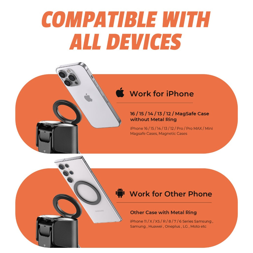 LISEN Multi-function Water Bottle with All-in-One Mount Holder for MagSafe & Portable Insulated Flask