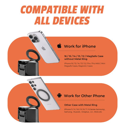 LISEN Multi-function Water Bottle with All-in-One Mount Holder for MagSafe & Portable Insulated Flask