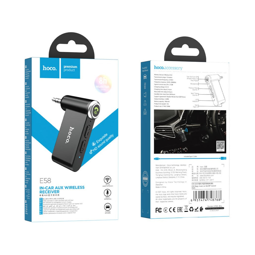 Hoco E58 Car AUX Bluetooth Receiver