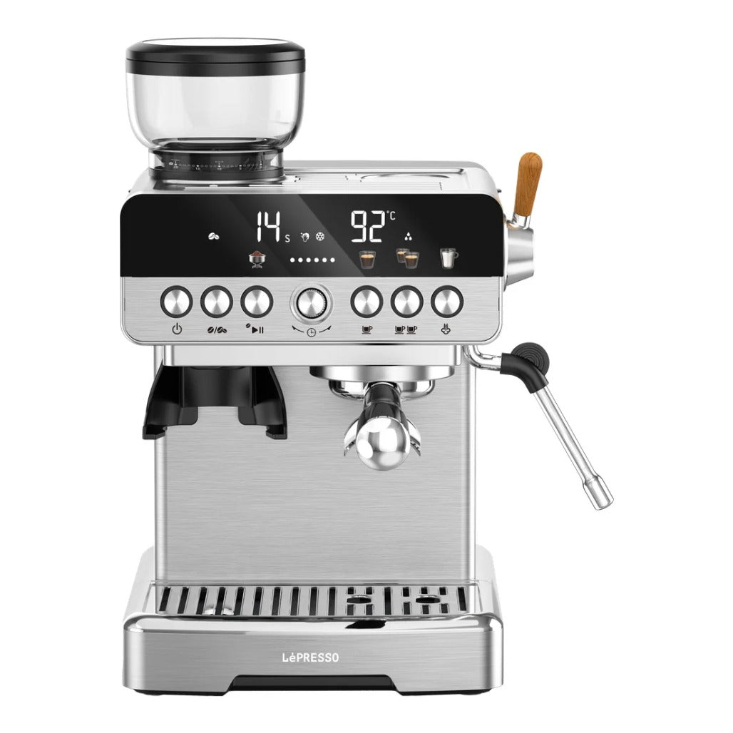 Lepresso CafféArtisan Semi-Automatic Coffee Machine with Dual Boiler System - Silver