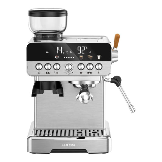 Lepresso CafféArtisan Semi-Automatic Coffee Machine with Dual Boiler System - Silver