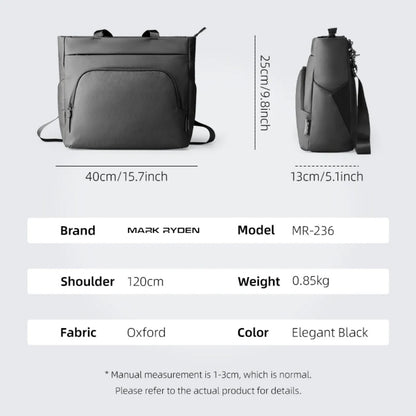 Mark Ryden MetroCourier MR236 - Tech-Integrated Messenger Bag with Dedicated Charger Compartment