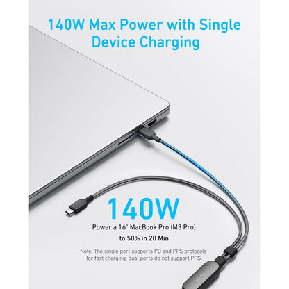 Anker 140W 2-in-1 USB-C to USB-C Cable - A8895H12