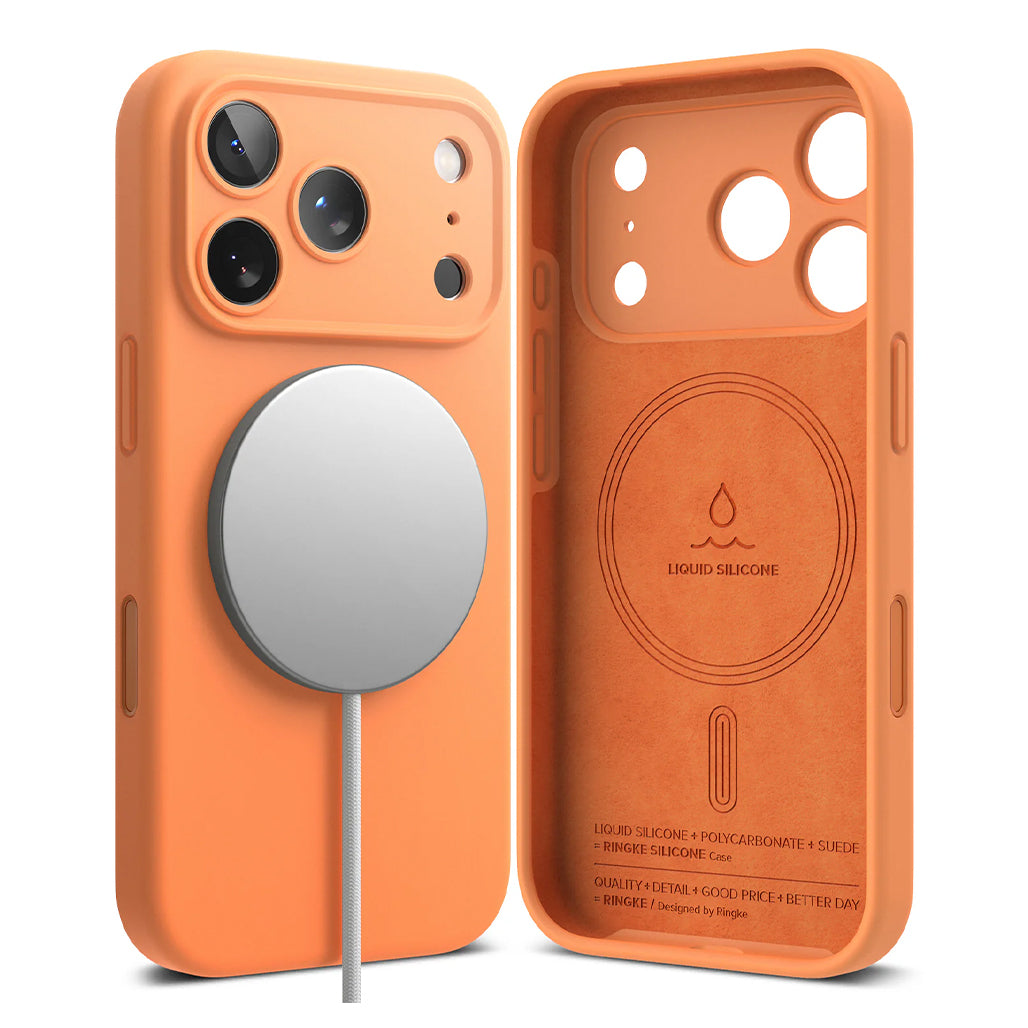 Ringke Silicone Magnetic Case - iPhone 17 Pro / iPhone 17 Pro Max - Tangerine
