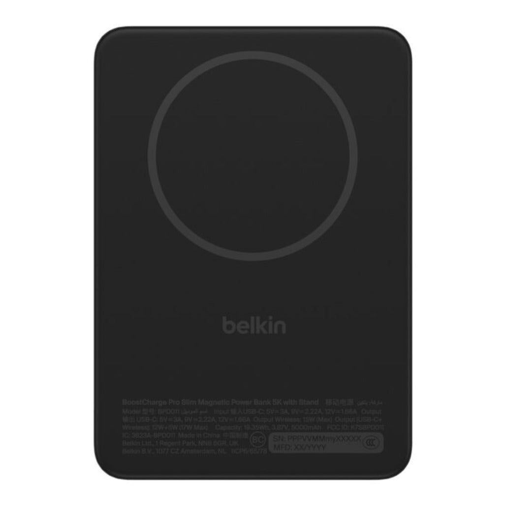 Belkin Slim Magnetic Power Bank 5K with Qi2 with Kickstand
