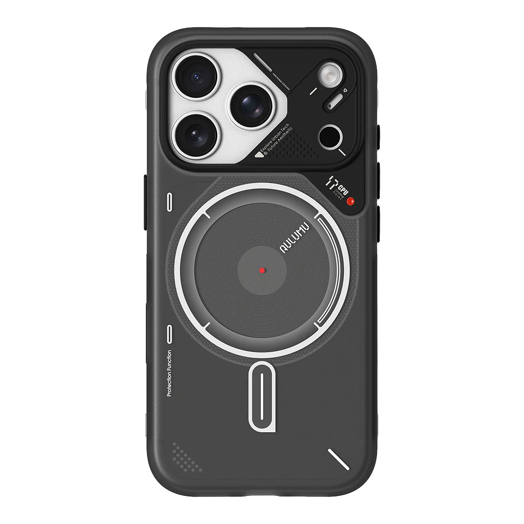 Aulumu A17 Frosted Case for iPhone 17 Pro / 17 Pro Max - Translucent Gray | Subtle Glow-in-the -Dark | MagSafe