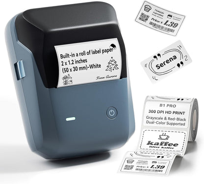 NIIMBOT B1 Pro Label Maker, 300DPI HD Sticker Printer for Photo
