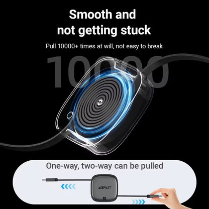 Acefast J3 Multifunctional Travel Set with Retractable Charging Data Cable Black