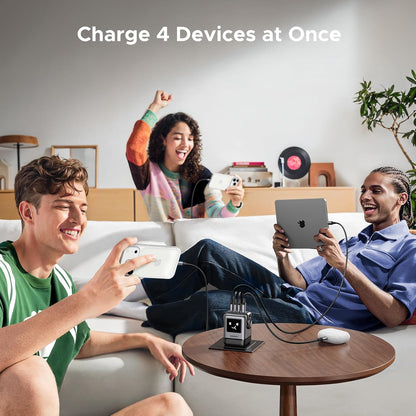 UGREEN Uno 100W 4-Port USB C Wall Charger - GaN Fast Charging Block