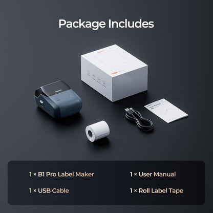 NIIMBOT B1 Pro Label Maker, 300DPI HD Sticker Printer for Photo