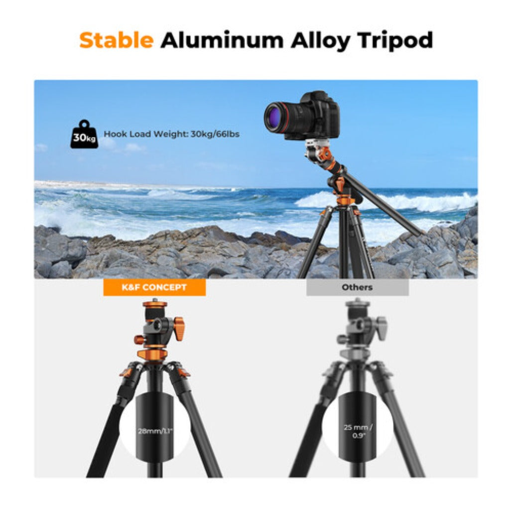 K&F Video Tripod with FH-03 Fluid Head - FH-03