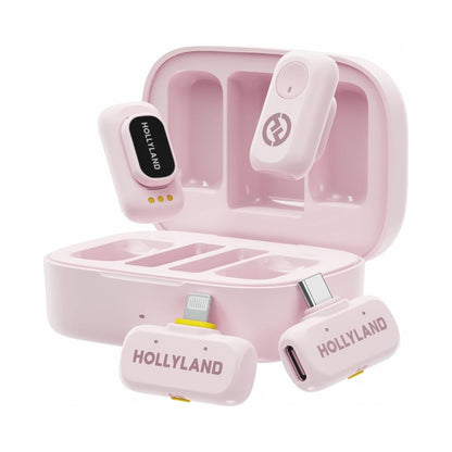 Hollyland LARK A1 Wireless Microphone - Combo Pink