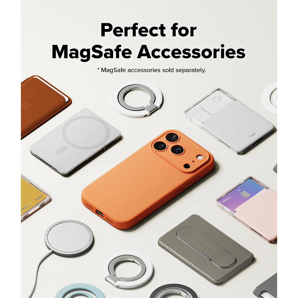 Ringke Silicone Magnetic Case - iPhone 17 Pro / iPhone 17 Pro Max - Tangerine