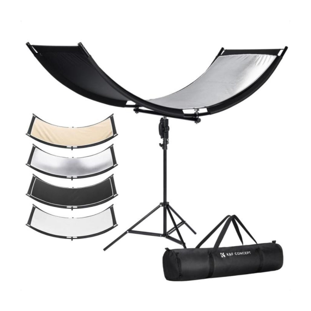 K&F Curved Reflector - 180x60cm with 1.9m Stand