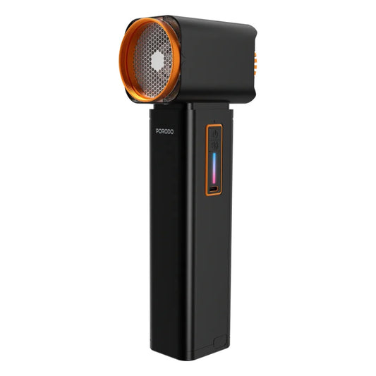 Porodo Tornado Turbo Blower Fan with LED Light Function - Black