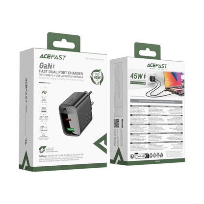 Acefast A106 Fast Charge Wall Charger  PD45W (1xUSB-C+1xUSB-A) EU