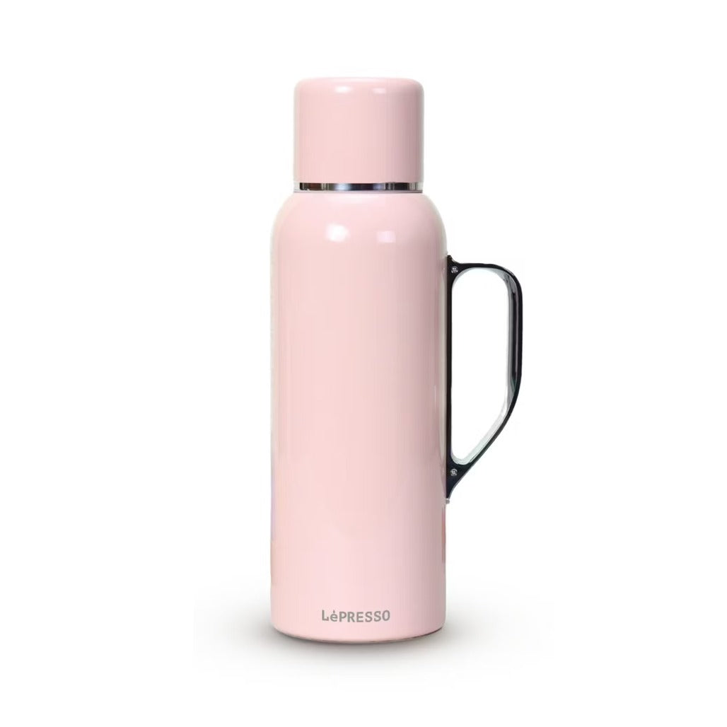 LePresso ThermoSense 850mL Stainless Steel Vacuum Insulated Bottle with Mechanical Temperature Gauge