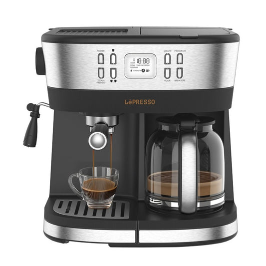 LePresso Dual Brew Drip Coffee & Espresso Machine - Black - LPCFFM0002-BK