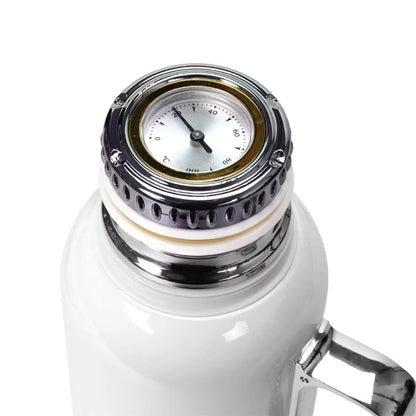 LePresso ThermoSense 850mL Stainless Steel Vacuum Insulated Bottle with Mechanical Temperature Gauge