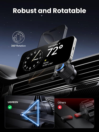 UGREEN Qi2 15W Magnetic Wireless Car Charger Mount