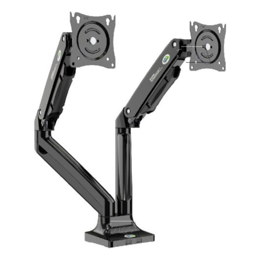 Kaloc DS110-2B PRO ERGO Dual Monitor Arm, Gas Spring & USB Extension & Cable Management for 17 to 32 Inch Screens (Up to 10kg)