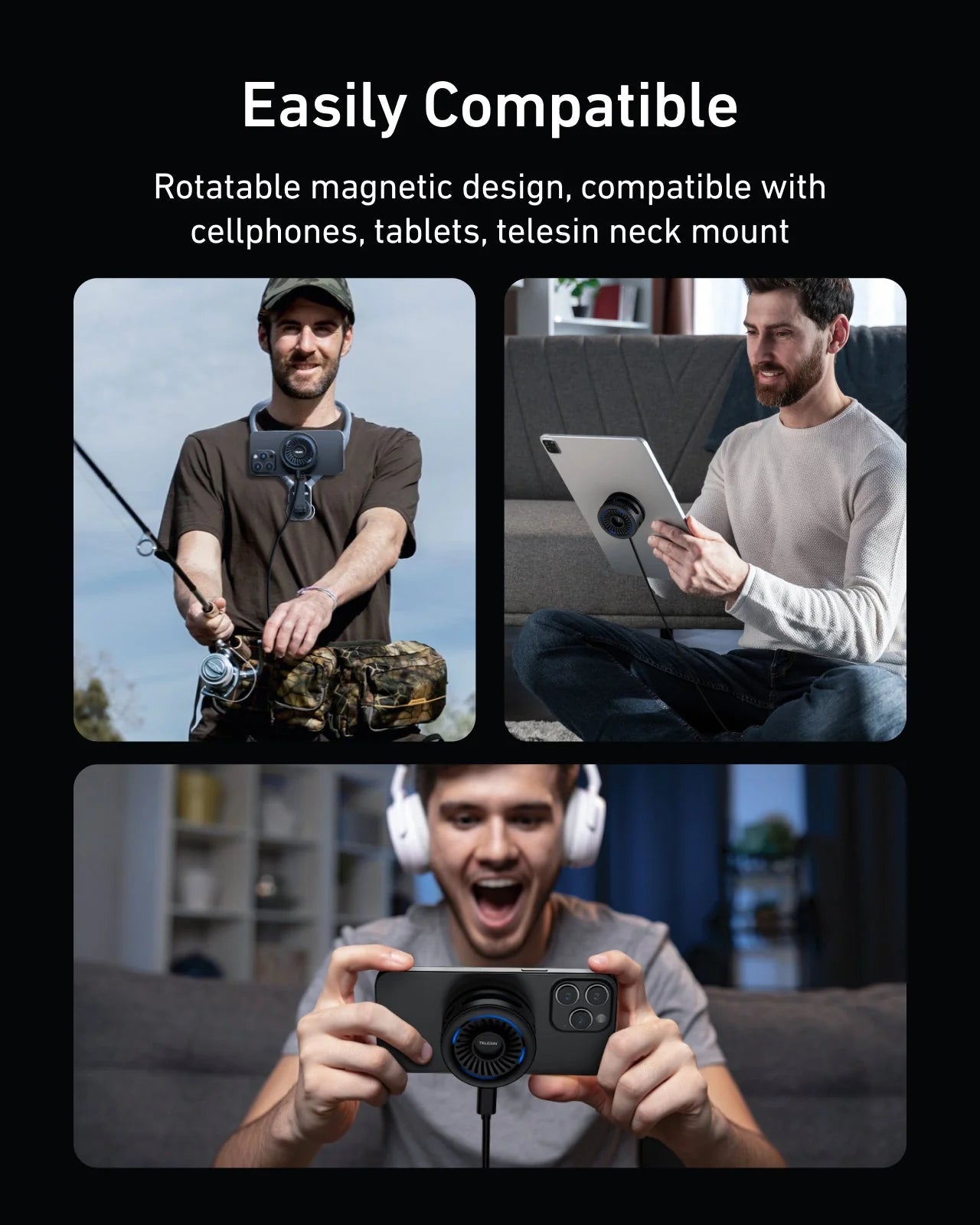 TELESIN Magnetic Phone Cooler Pro