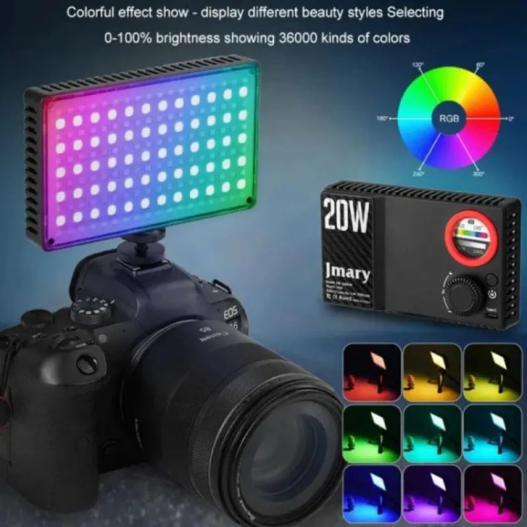 Jmary FM-180RGB Ultra-Portable 20W RGB LED Video Fill Light - FM-180RGB