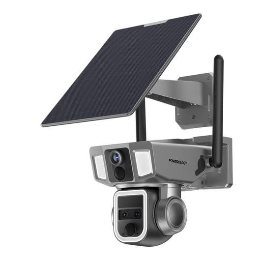 Powerology 4G/WiFi 360° Dual Lens Outdoor Camera - Black