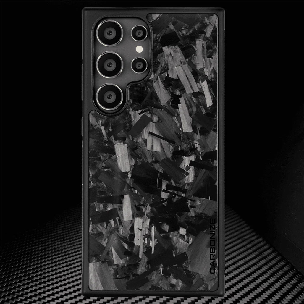 Carbonize Big Flake FORGED Carbon Fiber Cover — Real Carbon Fiber Case for Samsung S Series
