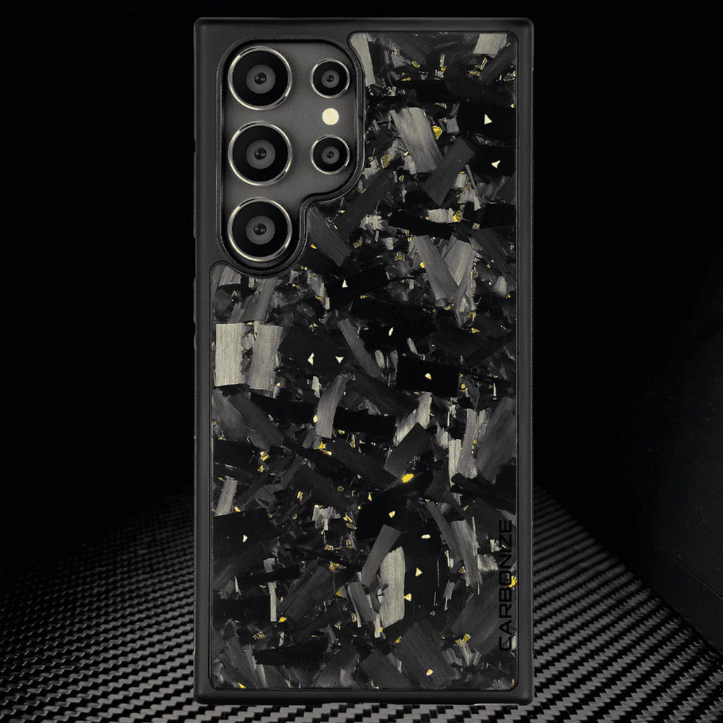 Carbonize Big Flake FORGED Carbon Fiber Cover — Real Carbon Fiber Case for Samsung S Series