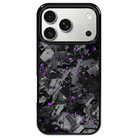 Carbonize Big Flake Forged Carbon Fiber Cover Series - Purple Carbon Fiber – For iPhone 17 Pro Max / 17 Pro / iPhone Air / 16 Pro Max / 16 Pro / 16 / 15 Pro Max