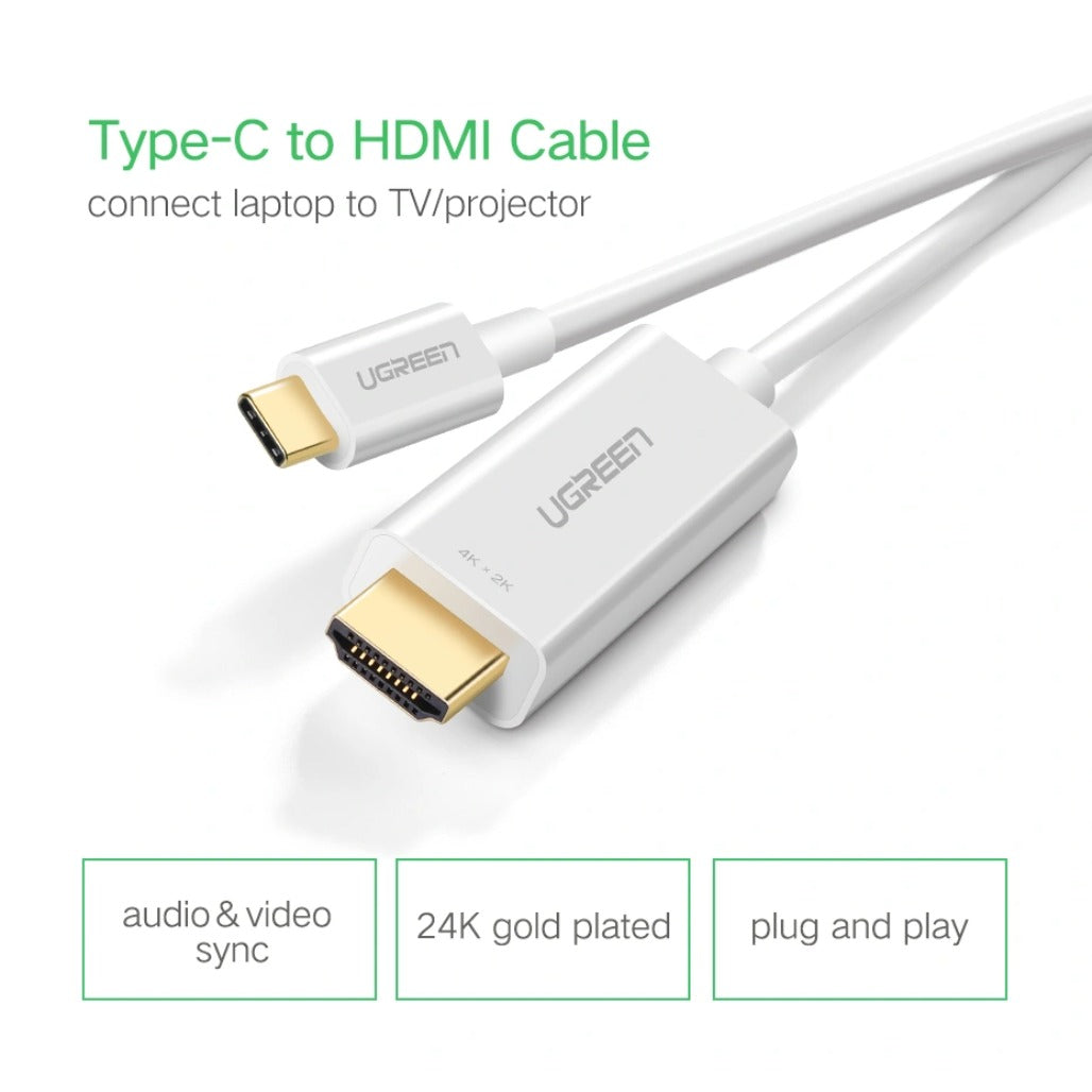 UGREEN 30841 1.5 Meter Type C to HDMI Cable Male to Male ABS Casing