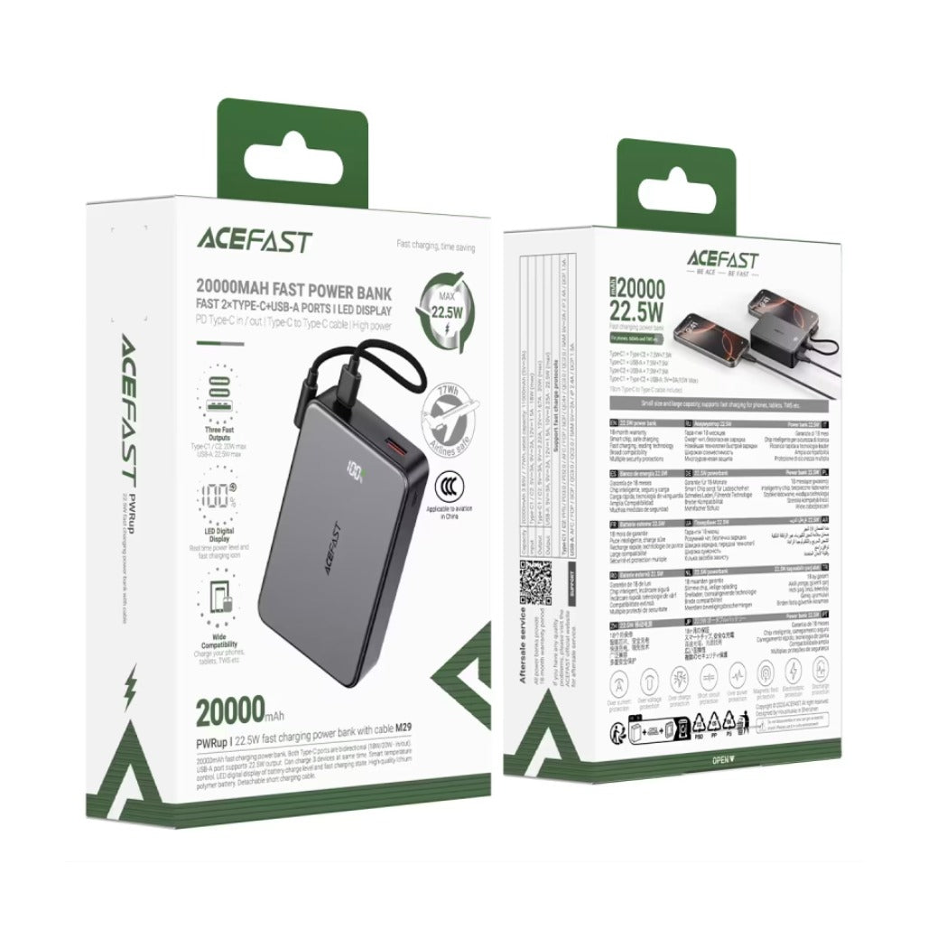 Acefast M29 Fast Charge Power Bank - 20000mAh - 22.5W