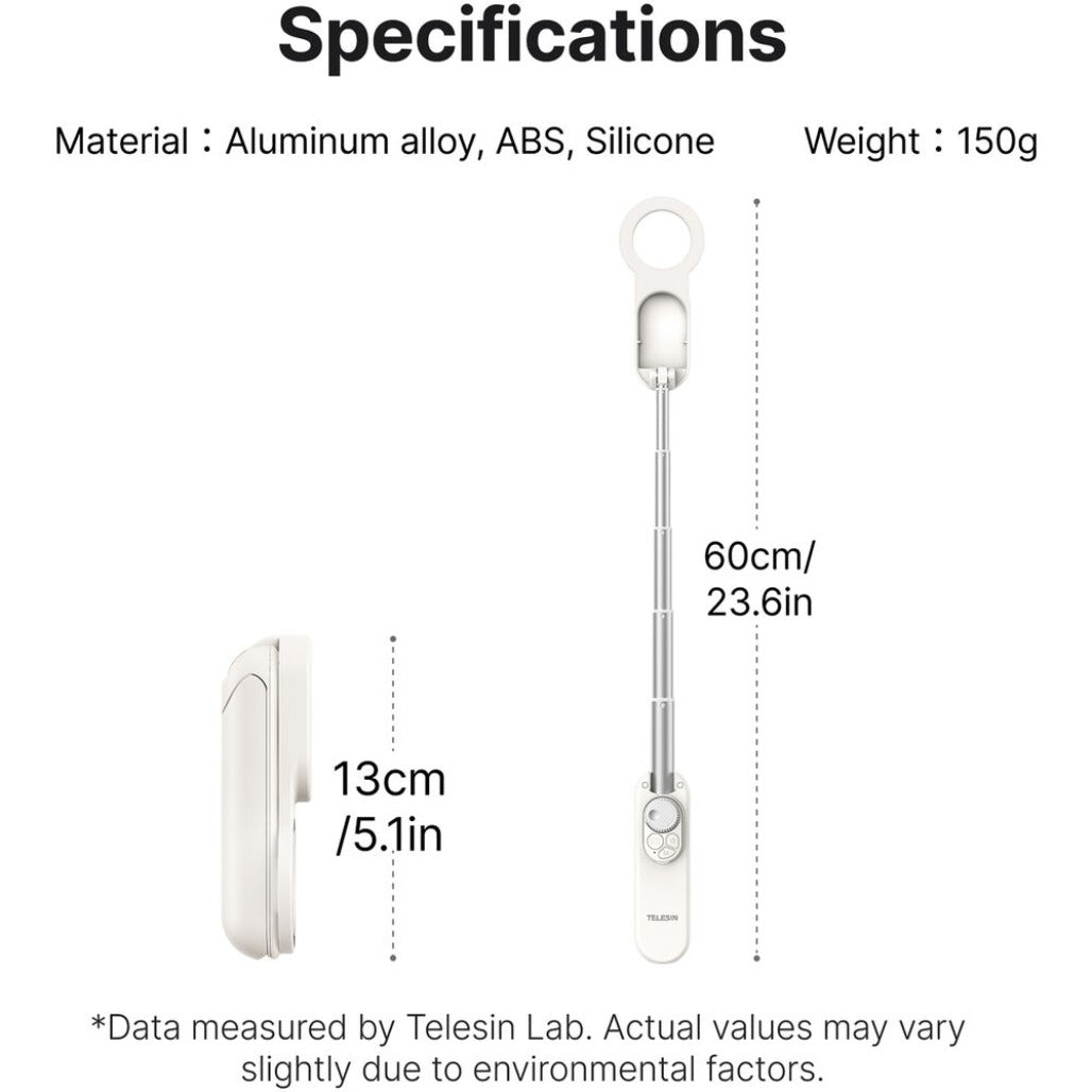 TELESIN Magnetic Mini Selfie Stick