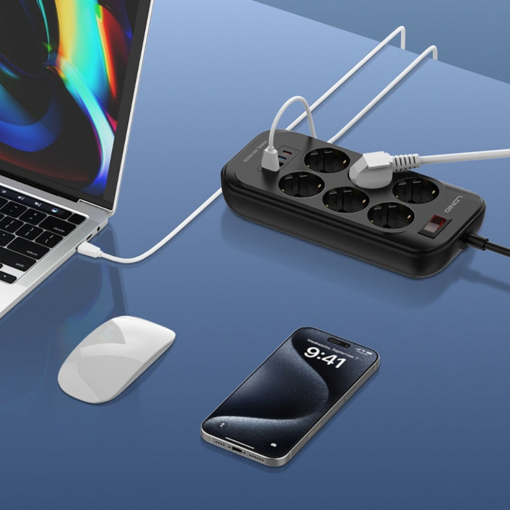 LDNIO Power Strip USB-C 6 Outlets - SE6403C