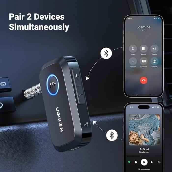 UGreen CM596 Car Bluetooth Audio Receiver Pixel Zones