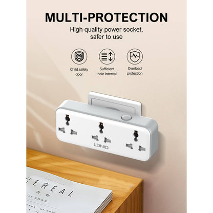 LDNIO 3 AC Outlets Portable Extension Power Socket - SC3317