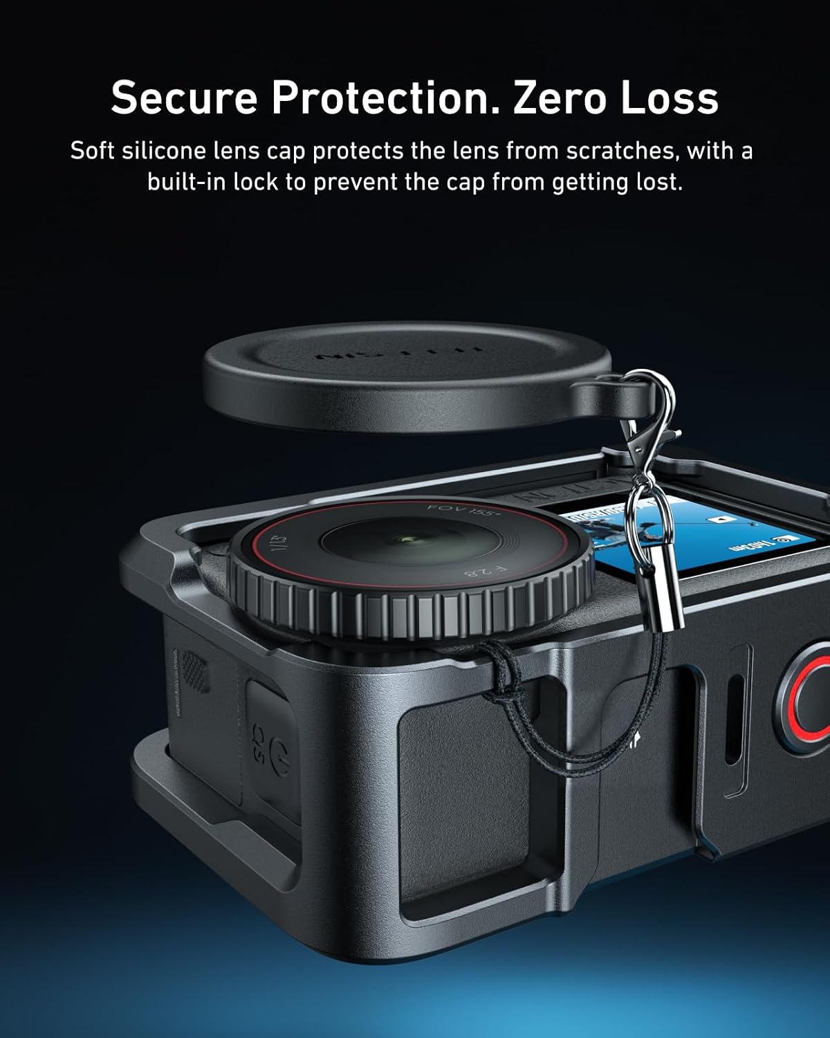 Telesin Metal Cage Kit with Lens Cap for DJI Osmo Action 6