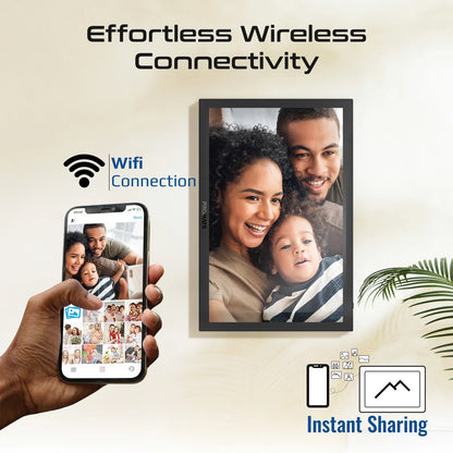 Promate 15.6" Vibrant Full HD Smart Multimedia Wi-Fi Digital Photo Frame - Black